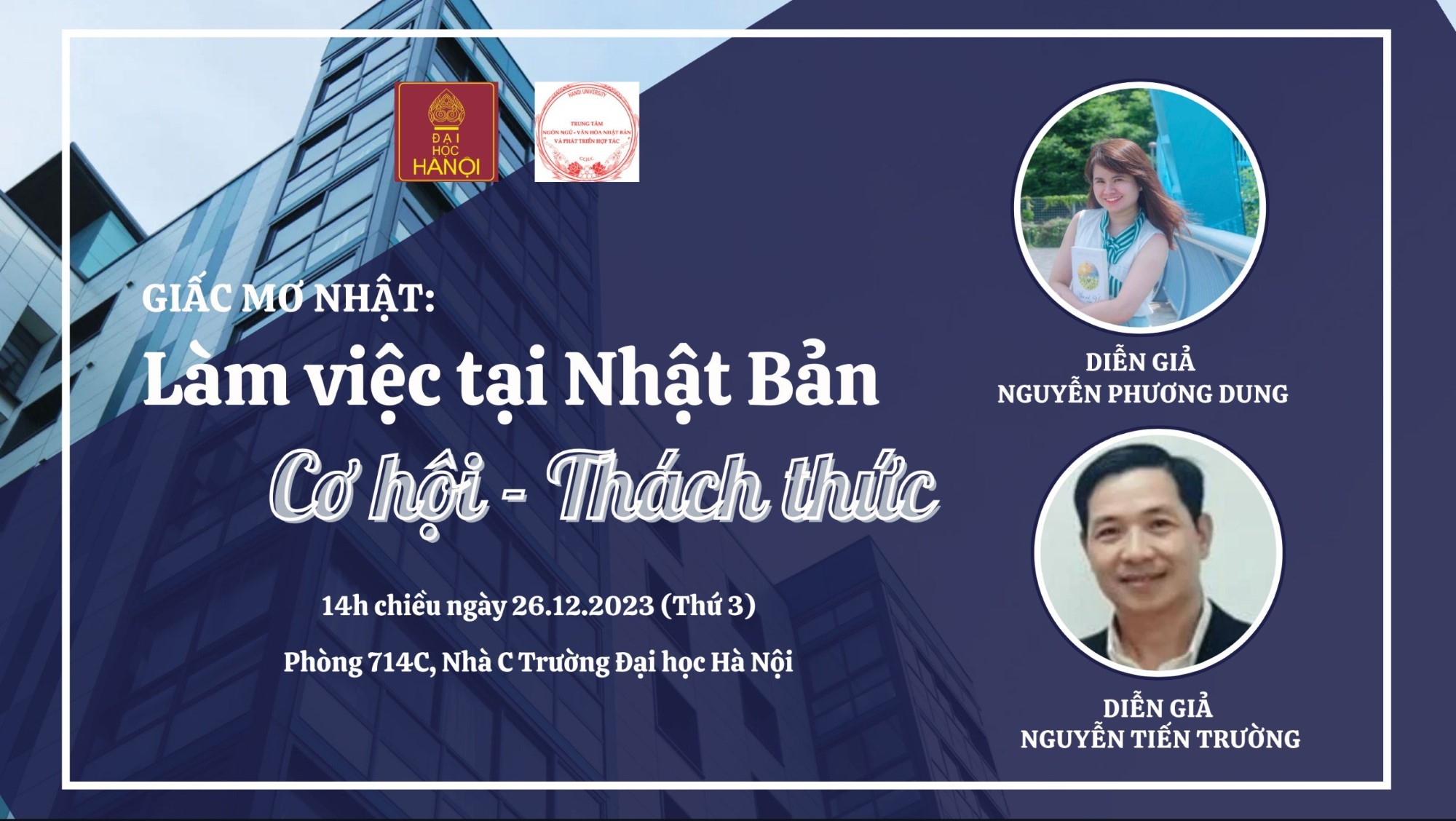 Tọa đàm  "GIẤC MƠ NHẬT: LÀM VIỆC TẠI NHẬT BẢN - CƠ HỘI VÀ THÁCH THỨC"